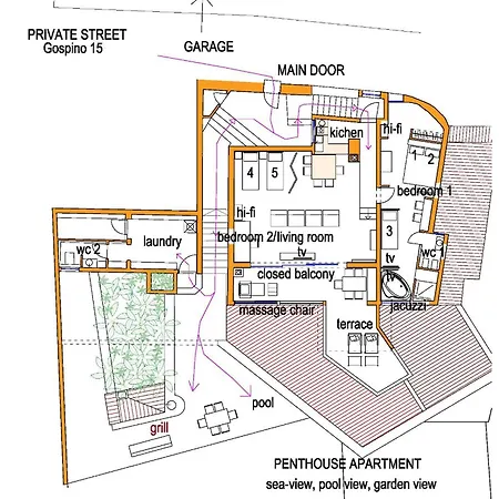 شقة Bella Vista House Apartments, Hot Pool And Jacuzzi