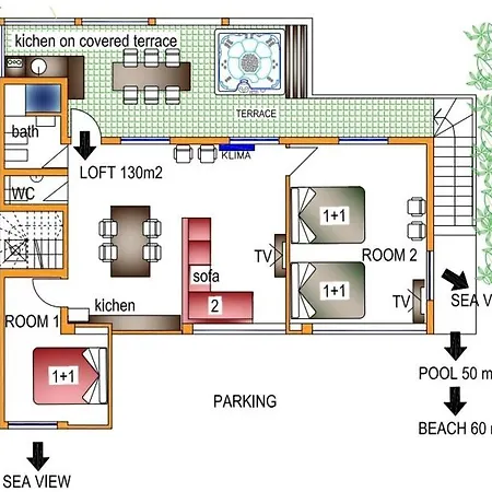 Bella Vista House Apartments, Hot Pool And Jacuzzi شقة *