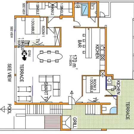 Bella Vista House Apartments, Hot Pool And Jacuzzi شقة